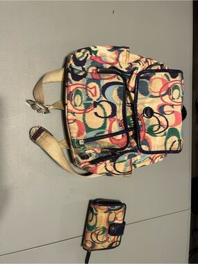 coach hawaiian print backpack Mini Court With Print, Blue Multi, mini, Backpack Clothing, Shoes & Accessories this backpack is perfect for the modern lifestylewhether youre commuting COACHCOACH F72083 RUCKSACK IN PRINTED
